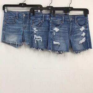 American Eagle Outfitters Women's Jean Shorts Bundle of 3 Size 2 EXCELLENT